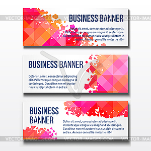 Set of three business banners - vector image