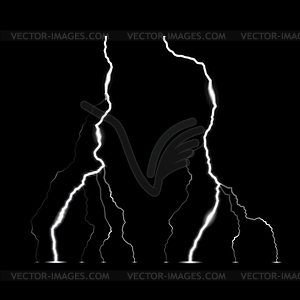 Lightning bolt. Two realistic lightning symbols - vector image