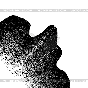 Abstract background with wave of scattered dots - vector clipart