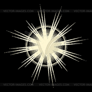 Урожай dotwork звезда, Санберст или взрыв с - клипарт в векторном формате
