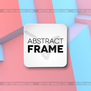 Abstract frame with rose quartz and serenity cubes - vector image