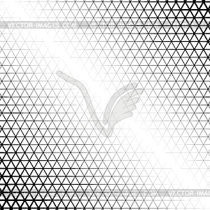 Background with gradient of triangle shaped cells - white & black vector clipart