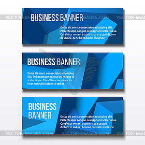 Set of three business banners - vector image