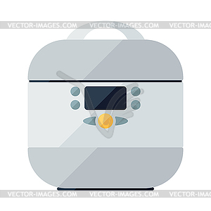 Flat icon of multicooker electric oven - royalty-free vector clipart