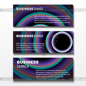 Набор из трех бизнес-баннеров - клипарт в векторе / векторное изображение