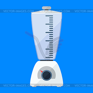 Blender flat icon with knob and jar - vector clipart