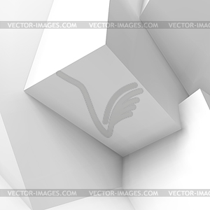 Abstract geometric background with overlapping cubes - vector clip art