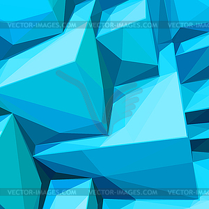 Poster with abstract blue ice cubes - color vector clipart