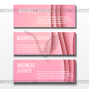 Набор из трех бизнес-баннеров - векторное изображение