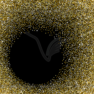 Glitter abstract wave of scattered golden dots - vector image