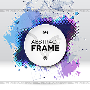 Background with brush stroke, blot, triangular - royalty-free vector clipart