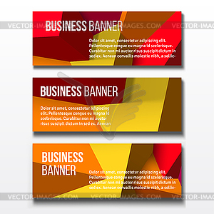 Set of three business banners - vector clip art