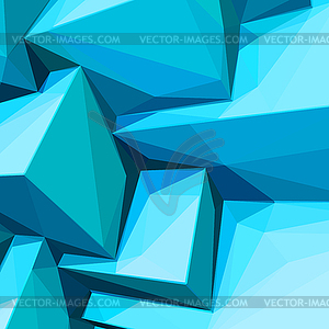 Poster with abstract blue ice cubes - vector clip art
