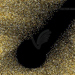 Glitter abstract wave of scattered golden dots - vector image