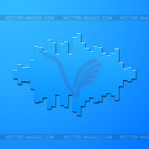 Силуэт звуковой волны с тенью - изображение в векторе / векторный клипарт