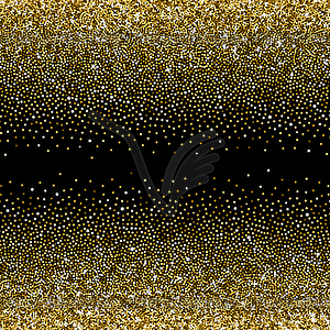 Glitter golden gradient with scattered sparkles - vector clip art