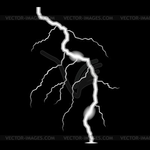 Lightning bolt. Realistic ray symbols - vector image