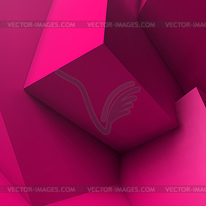 Abstract geometric background with overlapping cubes - color vector clipart