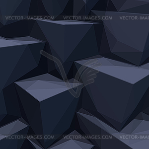 Background with abstract black cubes - vector clipart