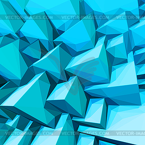 Poster with abstract blue ice cubes - vector clip art