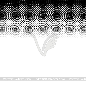 Background with gradient of black and white circles - vector clipart