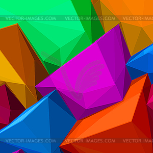 Abstract background with colorful cubes and - vector clipart