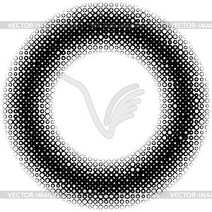 Background with gradient of black and white circles - vector clip art