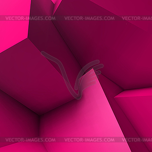 Abstract geometric background with overlapping cubes - vector clip art