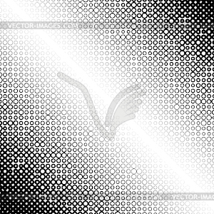 Background with gradient of black and white circles - vector clipart