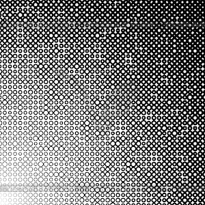 Background with gradient of black and white circles - vector clipart