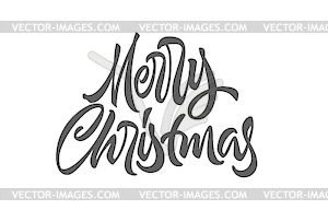 Merry Christmas calligraphic lettering, beautiful - vector clip art