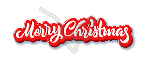 Merry Christmas calligraphic handdrawn lettering - vector clipart / vector image