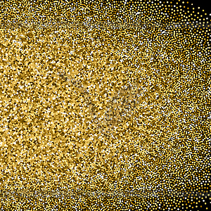 Glitter golden gradient with scattered sparkles - vector clip art