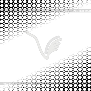 Background with gradient of black and white hexes - vector image