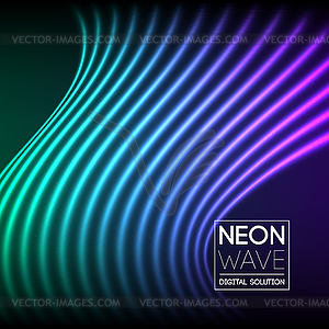 Bright shiny neon lines background - vector clip art