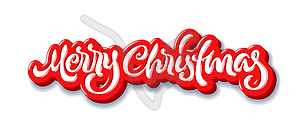 Merry Christmas calligraphic handdrawn lettering - vector clipart