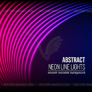 Bright shiny neon lines background - vector clip art