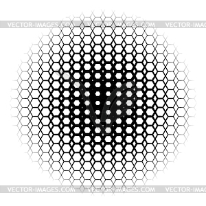 Background with gradient of black and white hexes - vector image