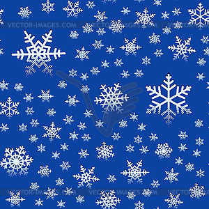 Seamless snowflakes retro pattern for winter - vector image