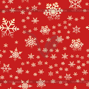 Seamless snowflakes retro pattern for winter - vector clip art