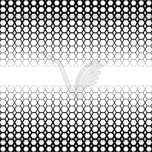 Background with gradient of black and white hexes - vector clipart