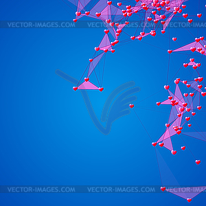 Сердца подключен фон для социальной сети - векторный дизайн