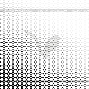 Background with gradient of black and white hexes - white & black vector clipart