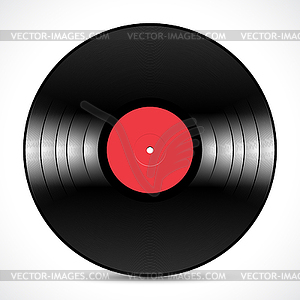 Vinyl music disc LP standard 12 inch for 33 rpm wit - vector clip art