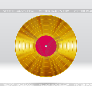 Vinyl disc 12 inch LP record with colorful - vector clipart