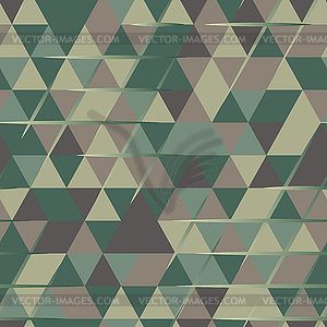 Khaki seamless pattern with triangular protection - vector image