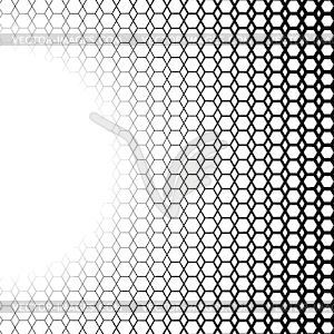 Background with gradient of black and white hexes - vector clip art