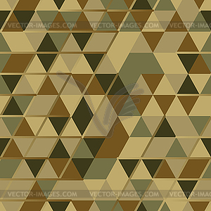 Khaki seamless pattern with triangular protection - vector clipart