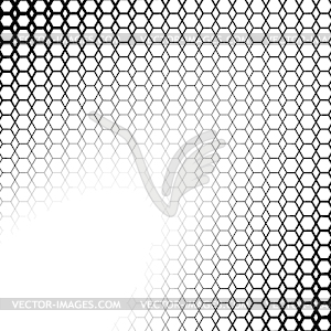 Background with gradient of black and white hexes - white & black vector clipart