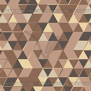 Khaki seamless pattern with triangular protection - color vector clipart